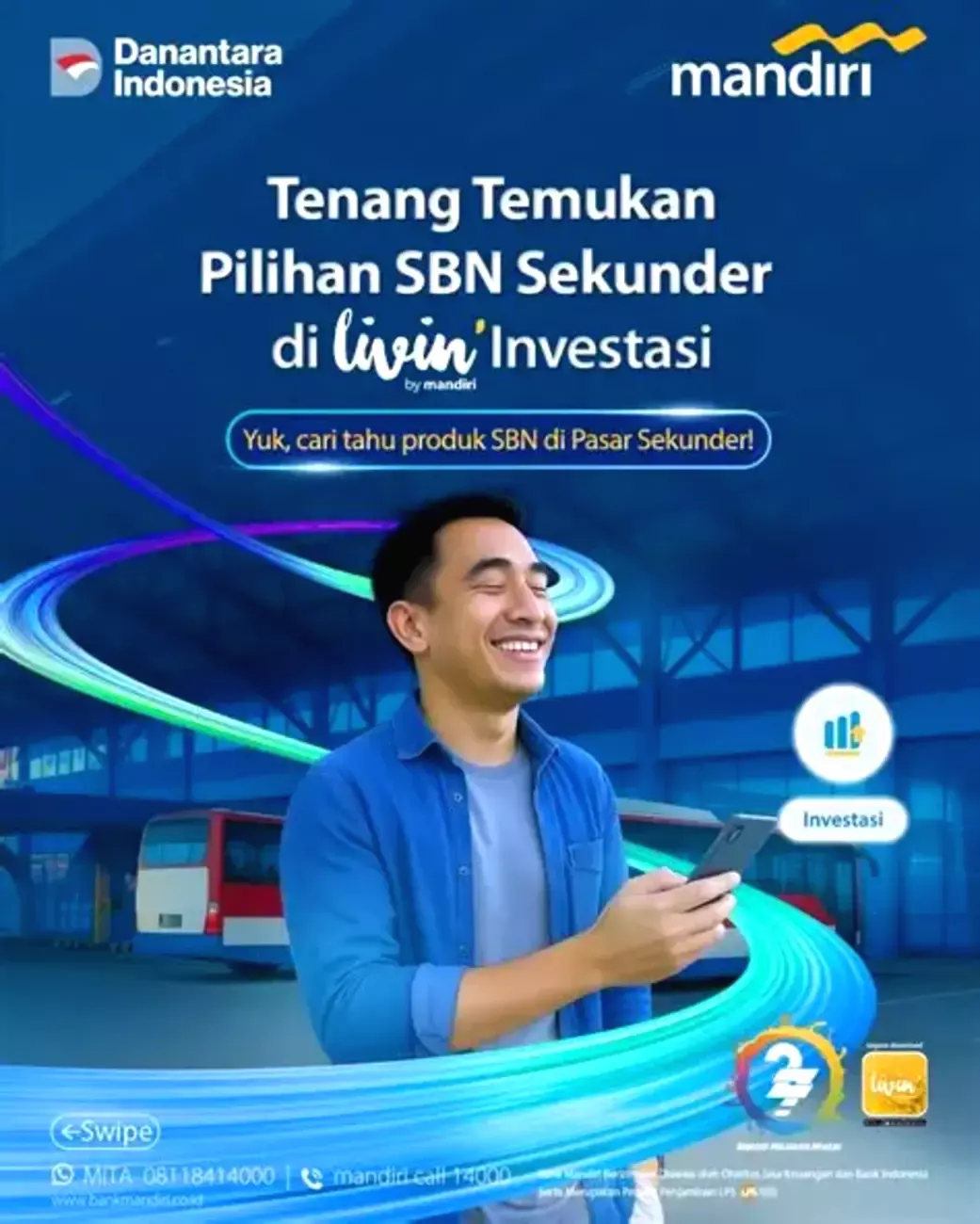Permudah investasi nasabah, bank mandiri luncurkan fitur sbn sekunder di aplikasi livin’
