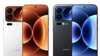 Xiaomi 17 dengan layar di belakang