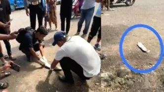 Disangka pocong, bungkusan putih di jalan spbu galala maluku utara bikin gempar