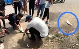 Disangka pocong, bungkusan putih di jalan spbu galala maluku utara bikin gempar