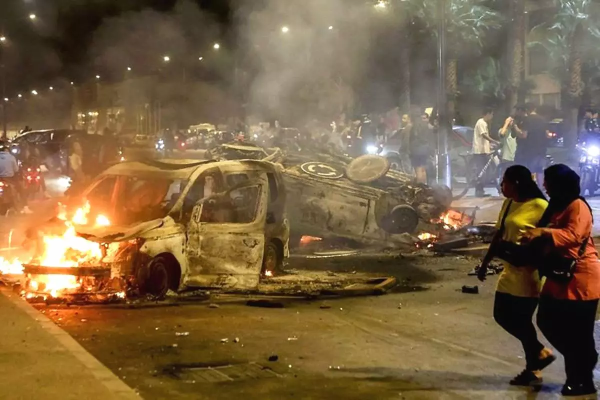 Demo gen z di maroko hingga bakar mobil