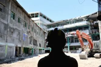 Kondisi bangunan ponpes ambruk