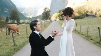 Momen lamaran el rumi syifa hadju di pegunungan swiss