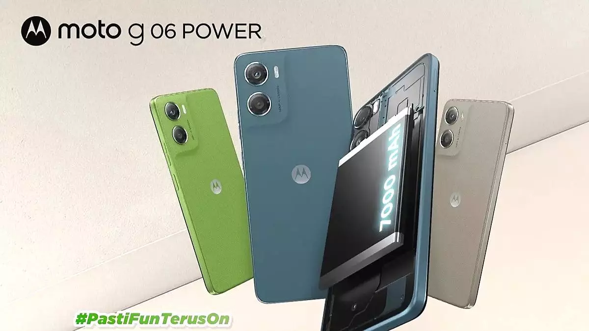 Motorola Moto G06 Power – HP 1,4 Jutaan Baterai Awet, Layar Luas 120Hz, dan Kamera 50MP Moto g06