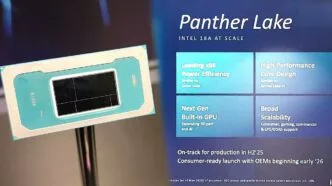Penampakan prosesor intel panther lake