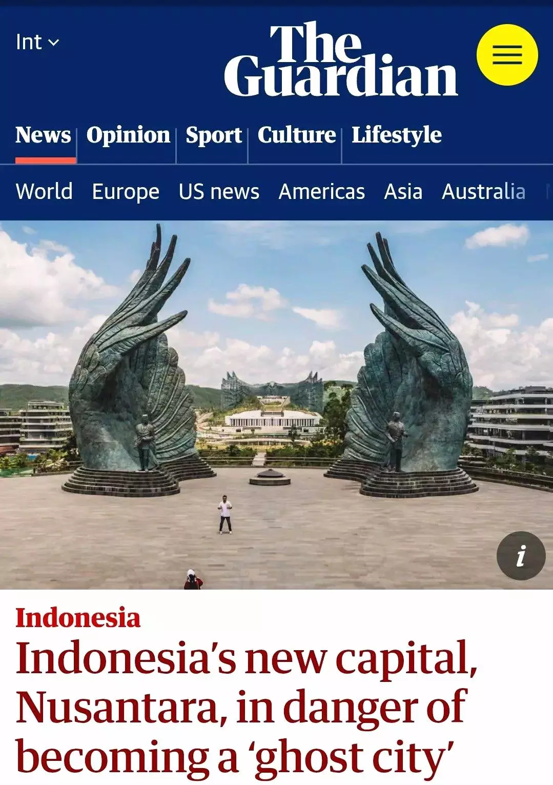 The guardian sebut ikn bisa jadi kota hantu