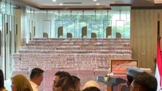 Tumpukan uang 13 trilyun hasil sitaan kasus cpo