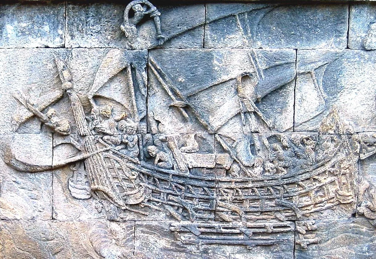 Relief Borobudur ancient ship