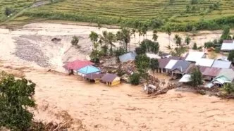 Banjir di desa blang meurandeh kecamatan beutong ateuh banggalang kabupaten nagan raya aceh
