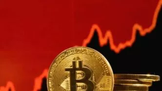 Harga bitcoin merah