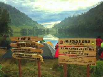 Ilustrasi basecamp ranu kumbolo