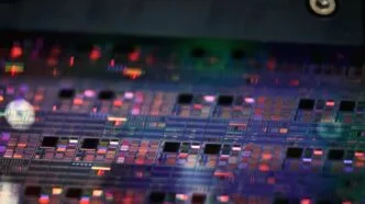 Ilustrasi chip analog