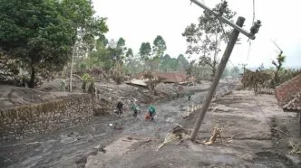 Kondisi setelah erupsi semeru