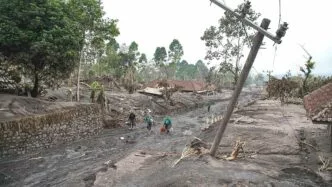 Kondisi setelah erupsi semeru