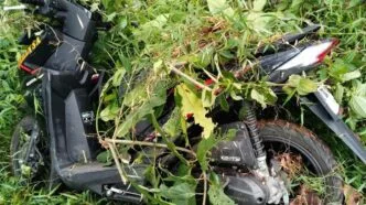 Motor pelaku perampasan di hutan karet pekalongan