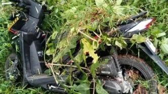 Motor pelaku perampasan di hutan karet pekalongan