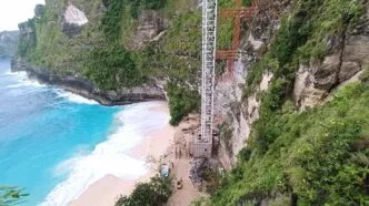 Pembangunan lift kaca di pantai kelingking investasi bodong