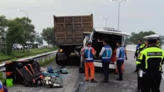 Diduga Sopir Microsleep, Kecelakaan Hiace di Tol Malang–Pandaan Tewaskan 2 Penumpang