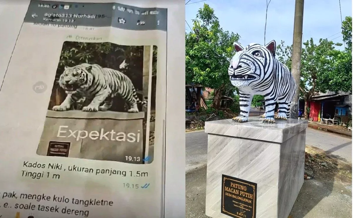 Saat Ekspektasi Bertemu Realita: Patung Harimau Desa Balongjeruk, Kediri, Jadi Viral Ekspektasi Tinggi, Realita Tak Terduga Patung Harimau Ikon Desa Balongjeruk mendadak viral