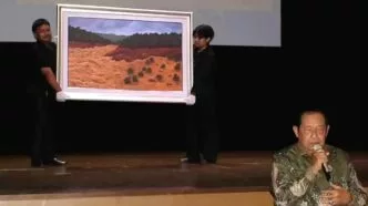 Lukisan berjudul God’s Day karya Presiden ke 6 Republik Indonesia Susilo Bambang Yudhoyono (SBY)