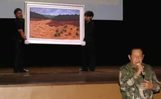 Lukisan berjudul God’s Day karya Presiden ke 6 Republik Indonesia Susilo Bambang Yudhoyono (SBY)