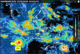 Citra satelit 21 desember 2025 pukul 0700 wib bmkg