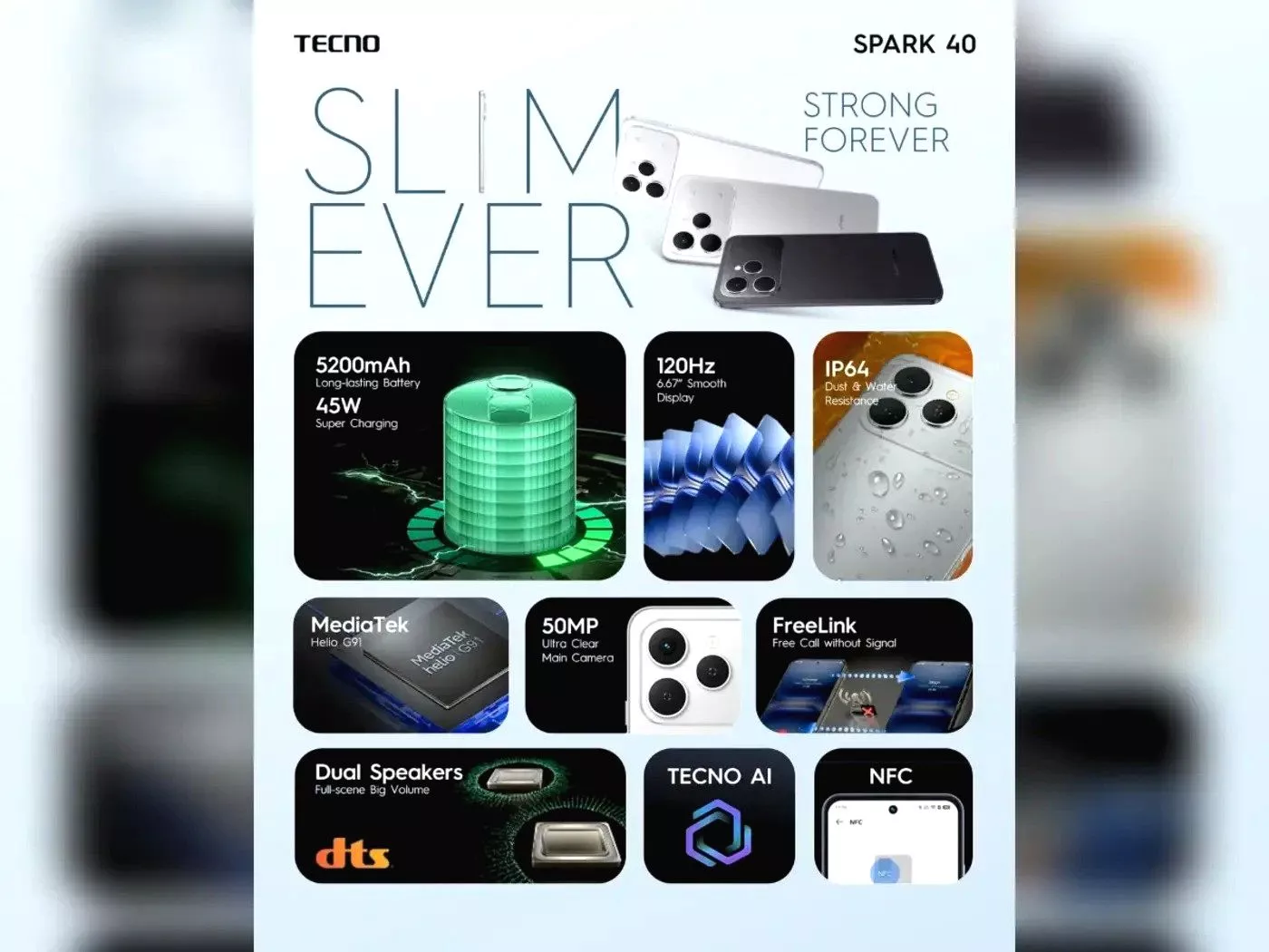 Tecno spark 40 spesifikasi
