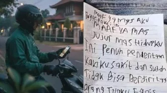 Viral driver ojol dobayar pake surat minta maaf