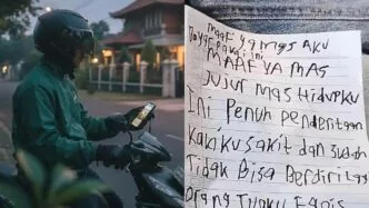 Viral driver ojol dobayar pake surat minta maaf