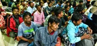 Ratusan Rohingya Gelar Aksi di Pekanbaru, Tuntut Bantuan Medis hingga Biaya Hidup