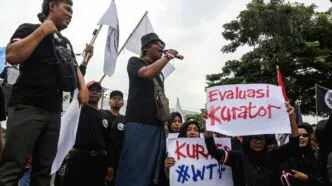 Demo mantan pekerja pt sritex di semarang