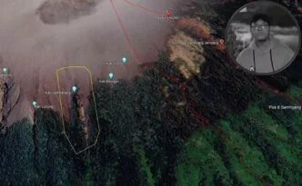 Dinyatakan Hilang Sejak 28 Desember, Syafiq Ali Ditemukan Meninggal di Lereng Puncak Selatan Gunung Slamet Titik lokasi ditemukannya Syafiq Ridhan Ali Razan