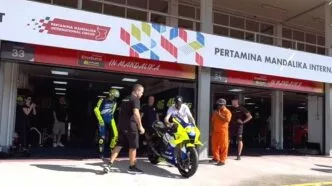 Valentino rossi mengaspal di mandalika