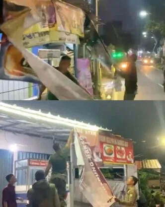 Jalur Menuju Rumah Prabowo Dibersihkan dari Baliho dan Spanduk Ilegal