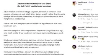 Manajemen Ungkap Alasan Album Gandhi Sehat “Cita citaku (Ga Jadi Polisi)” Ditarik