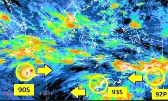 3 siklon mengepung wilayah selatan indonesia