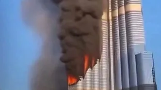 Burj khalifa terbakar