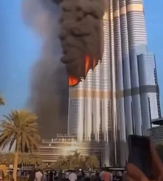 Burj khalifa terbakar