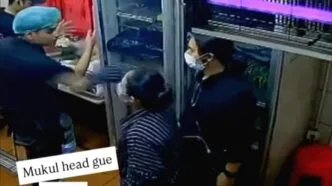 Cctv kasus mengamuk tak bayar makanan