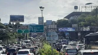 Ilustrasi kemacetan jalur puncak