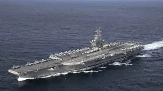 Kapal induk abraham lincoln kabur kembali ke AS