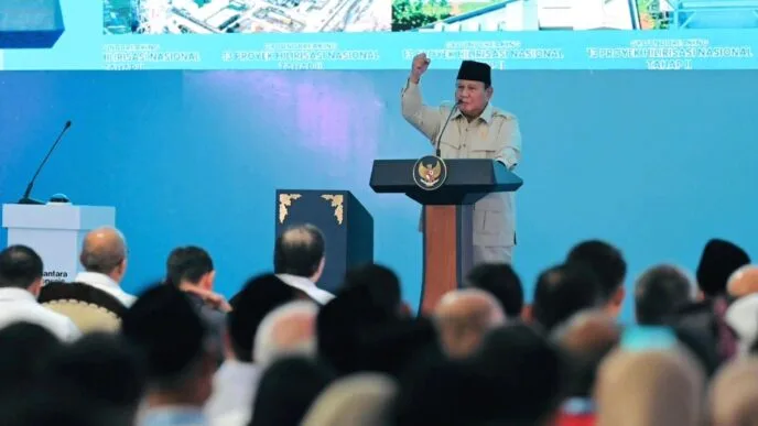 Di Acara Hilirisasi, Prabowo Bantah Isu Suramnya Indonesia