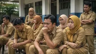 Ilustrasi guru honorer belum digaji