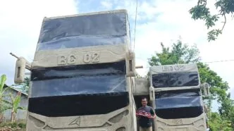 Rumah unik berbentuk bus di wonogiri