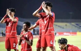 Timnas u17 menang atas timor leste