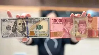 Uang rupiah dan dolar