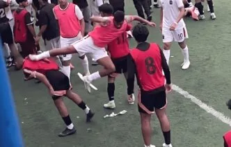 Viral tendangan kungfu di laga FC bhayangkara u20