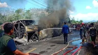 Kecelakaan bus ALS vs Truk Tangki 16 tewas