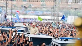 Prabowo di perayaan mayday