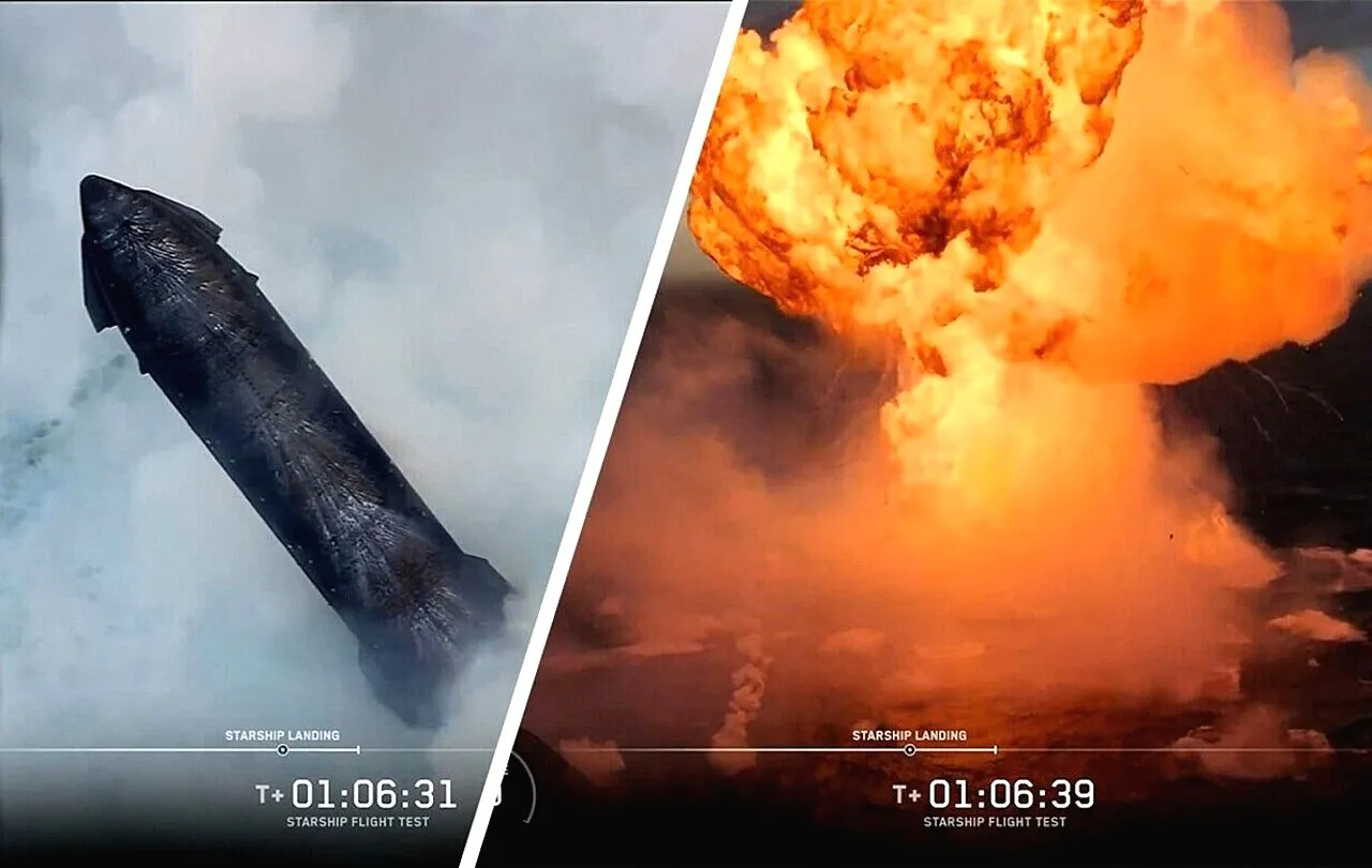 Starship Milik Elon Musk Meledak usai Mendarat di Samudra Hindia, SpaceX Tetap Klaim Misi Sukses Starship spacex meledak laut